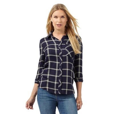 The Collection Navy checked shirt